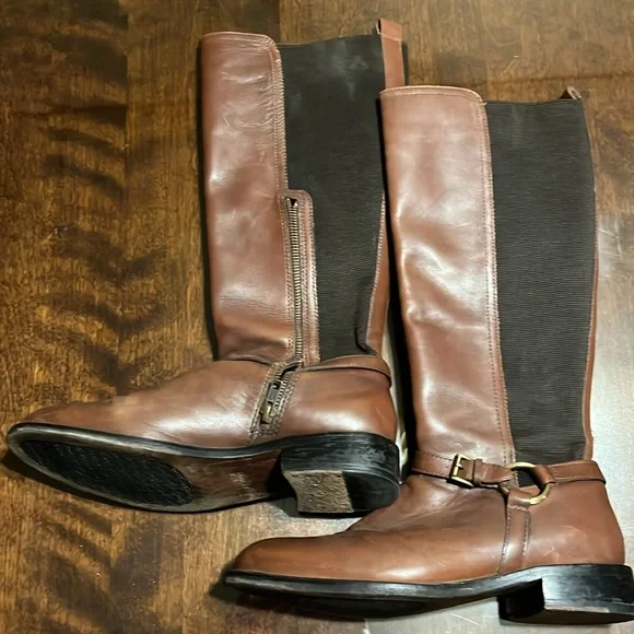 Johnston & Murphy Women's Brown Knee-High Riding Boots- genuine leather - Picture 11 of 16